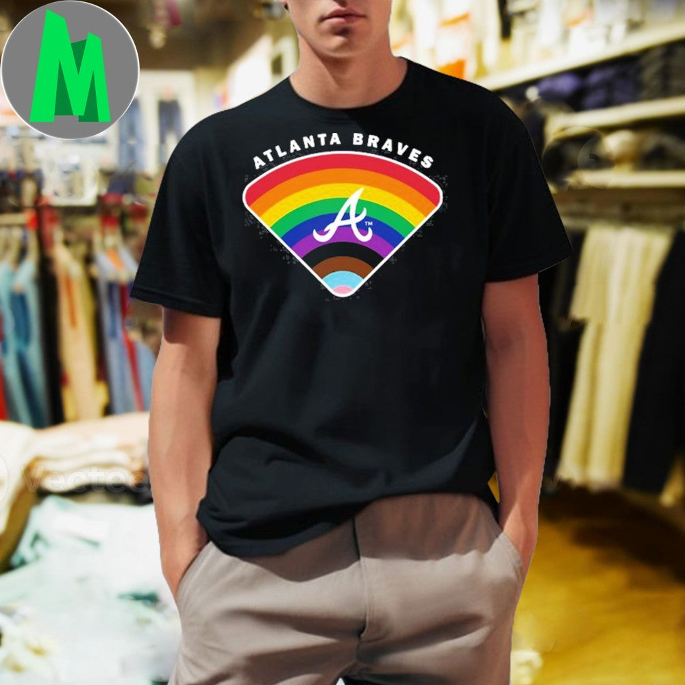Design Atlanta Braves Pride 2025 MLB Baseball Team - Adult & Kids T-Shirts, Sweatshirts & Hoodies apparel design preview 1