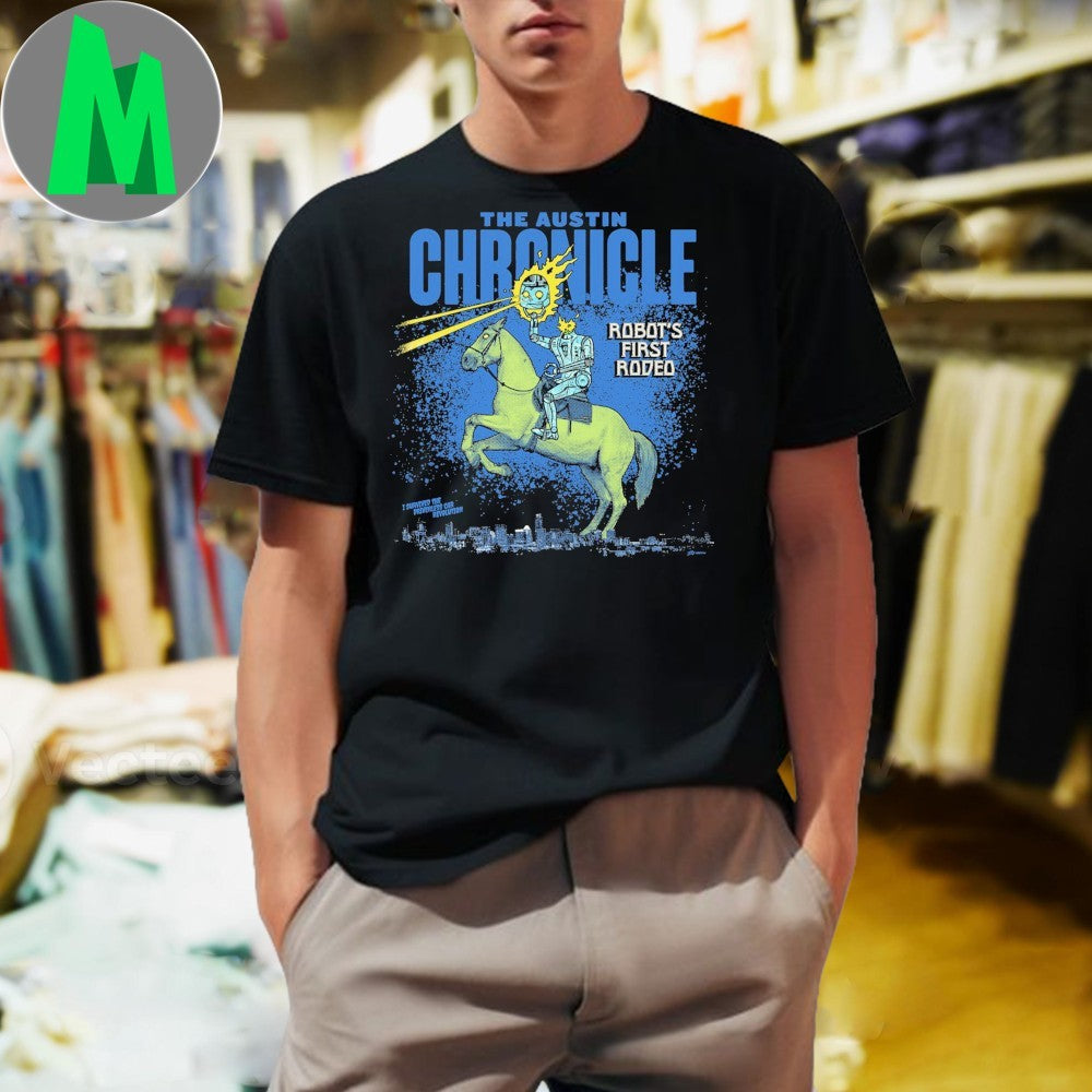Design Austin Chronicle Robot's First Rodeo - Adult & Kids T-Shirts, Sweatshirts & Hoodies apparel design preview 1