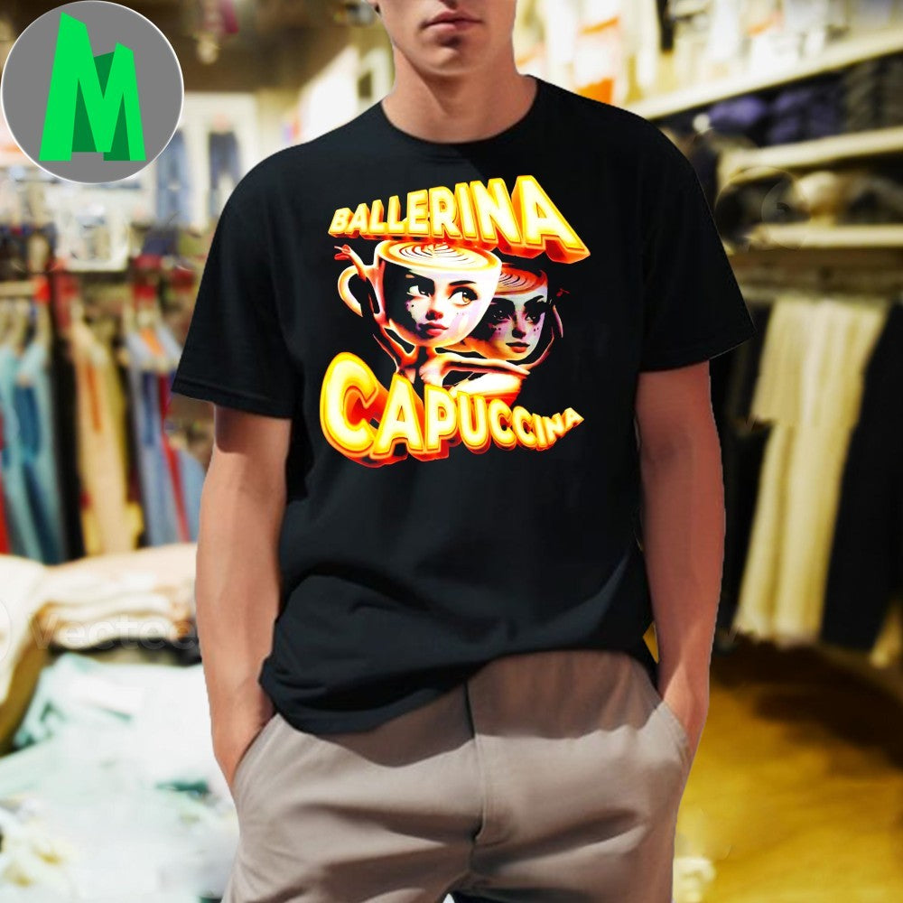 Design Ballerina Cappuccina Brainrot Character Meme - Adult & Kids T-Shirts, Sweatshirts & Hoodies apparel design preview 1