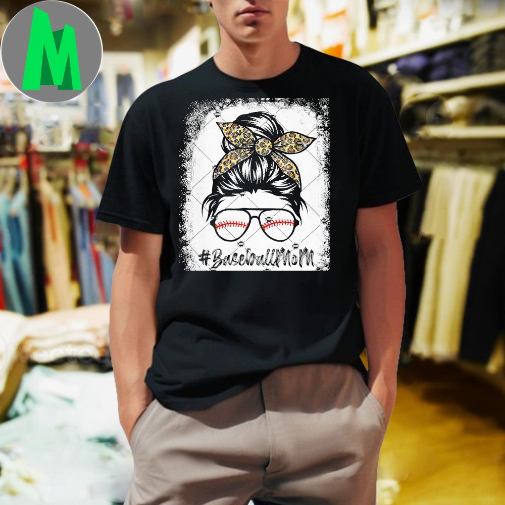 Design Baseball Mom Leopard Mothers Day - Adult & Kids T-Shirts, Sweatshirts & Hoodies apparel design preview 1