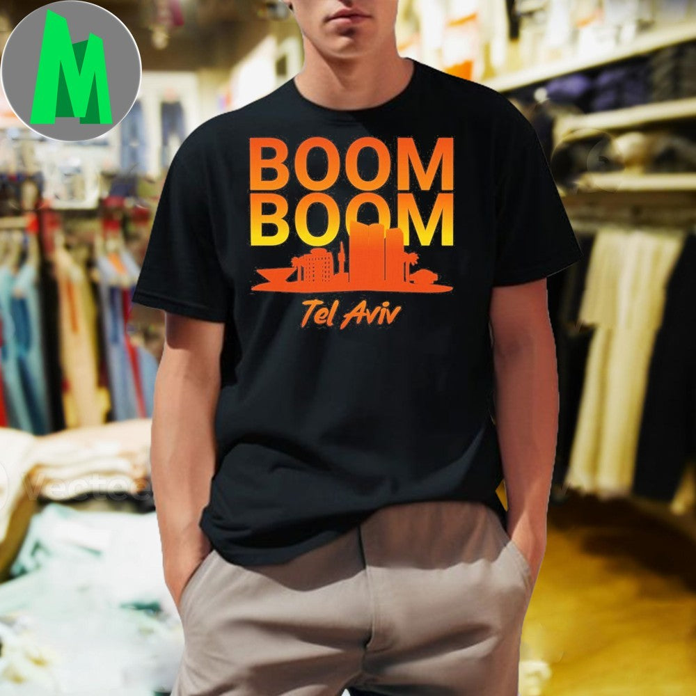 Design Boom Tel Aviv City Skyline Graphic - Adult & Kids T-Shirts, Sweatshirts & Hoodies apparel design preview 1