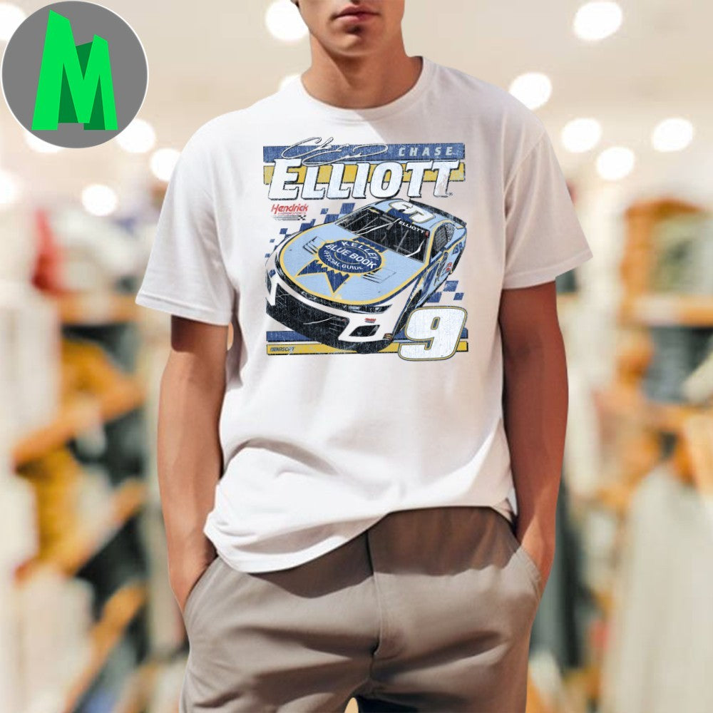 Design Chase Elliott #9 Kelley Blue Book NASCAR - Adult & Kids T-Shirts, Sweatshirts & Hoodies apparel design preview 1
