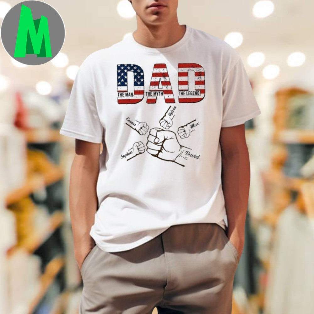 Design Dad The Man Myth Legend - Adult & Kids T-Shirts, Sweatshirts & Hoodies apparel design preview 1