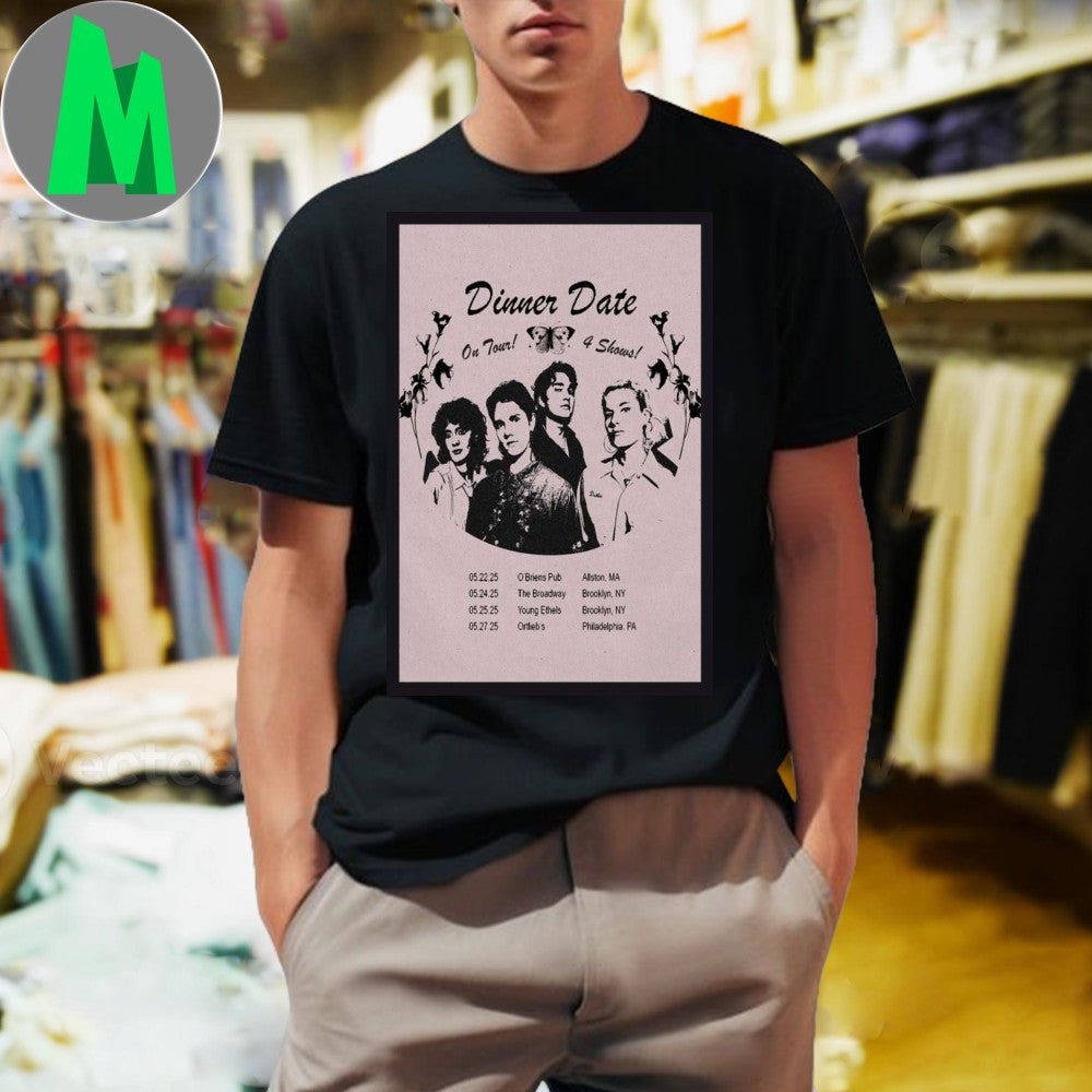 Design Dinner Date On Tour 4 Show Poster - Adult & Kids T-Shirts, Sweatshirts & Hoodies apparel design preview 1
