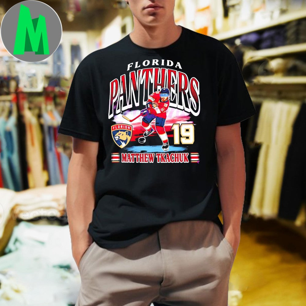 Design Florida Panthers Number 19 Matthew Tkachuk - Adult & Kids T-Shirts, Sweatshirts & Hoodies apparel design preview 1