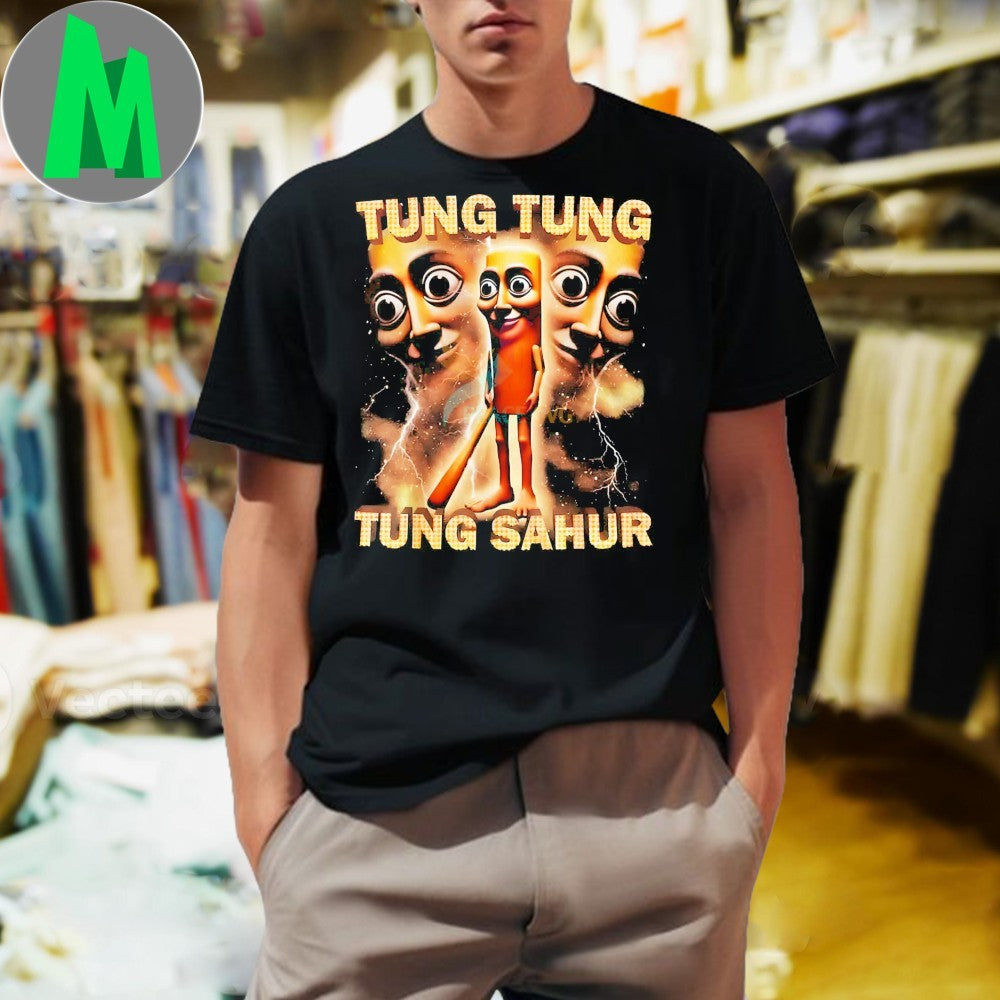 Design Funny Tung Sahur Brainrot Character Meme - Adult & Kids T-Shirts, Sweatshirts & Hoodies apparel design preview 1