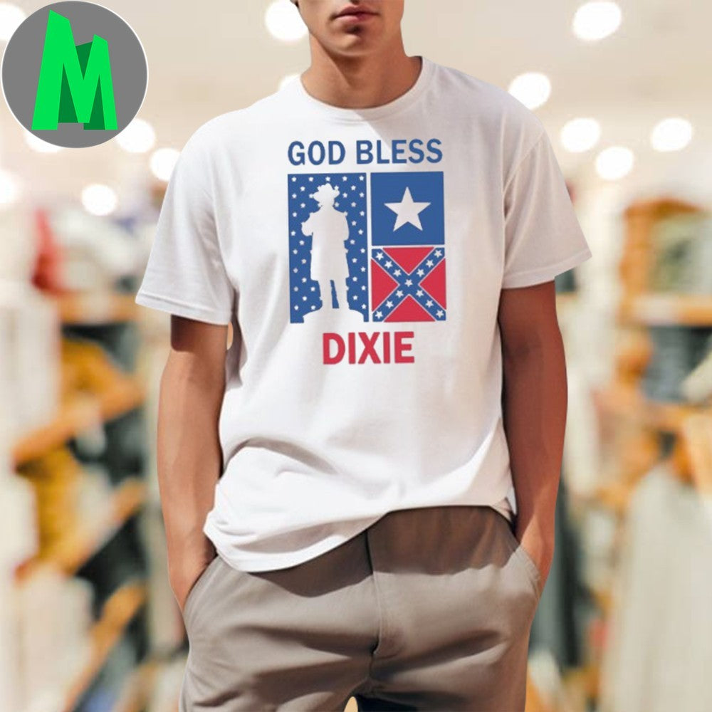 Design God Bless Dixie Confederate Flag Heritage - Adult & Kids T-Shirts, Sweatshirts & Hoodies apparel design preview 1
