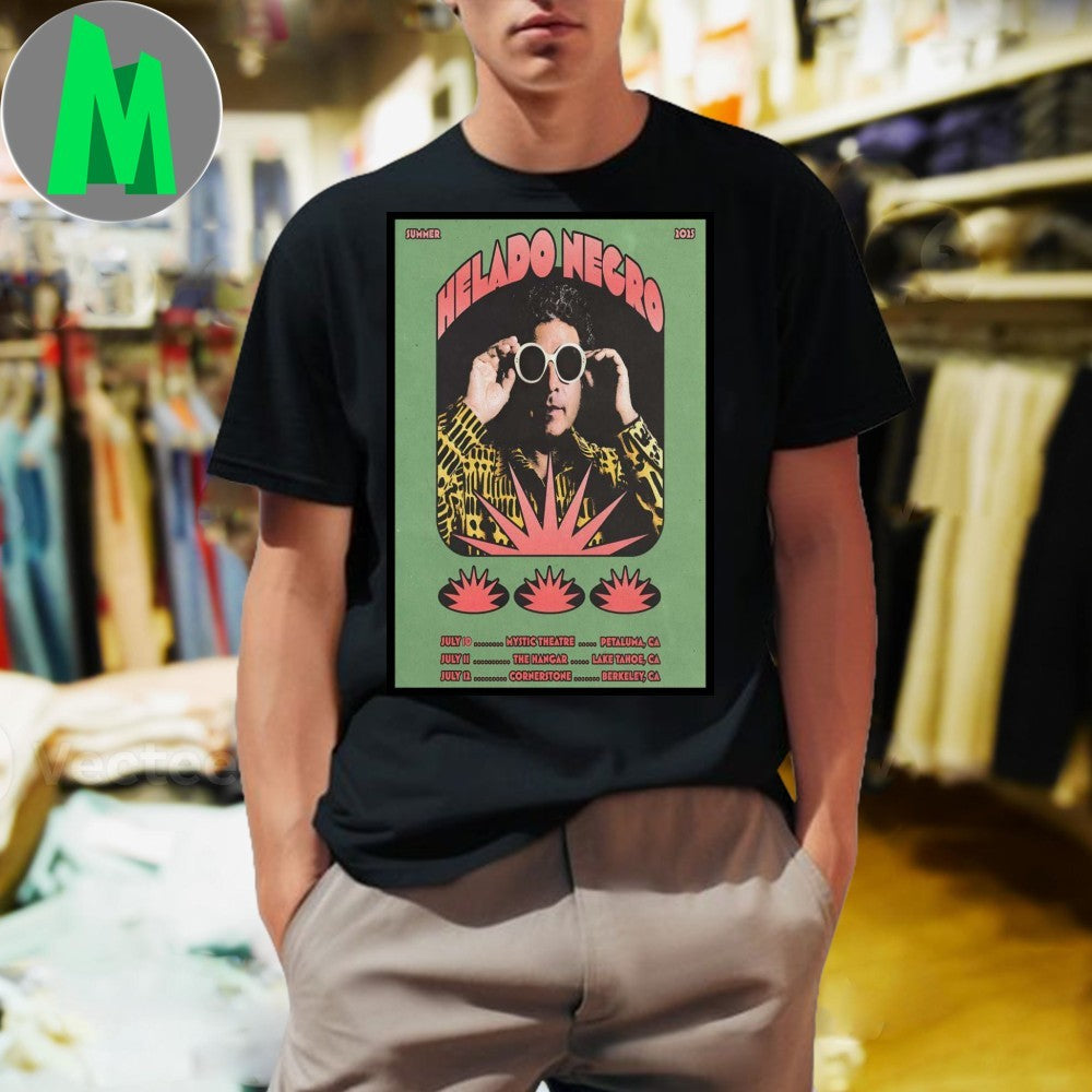 Design Helado Negro Summer 2025 Show Music Poster - Adult & Kids T-Shirts, Sweatshirts & Hoodies apparel design preview 1