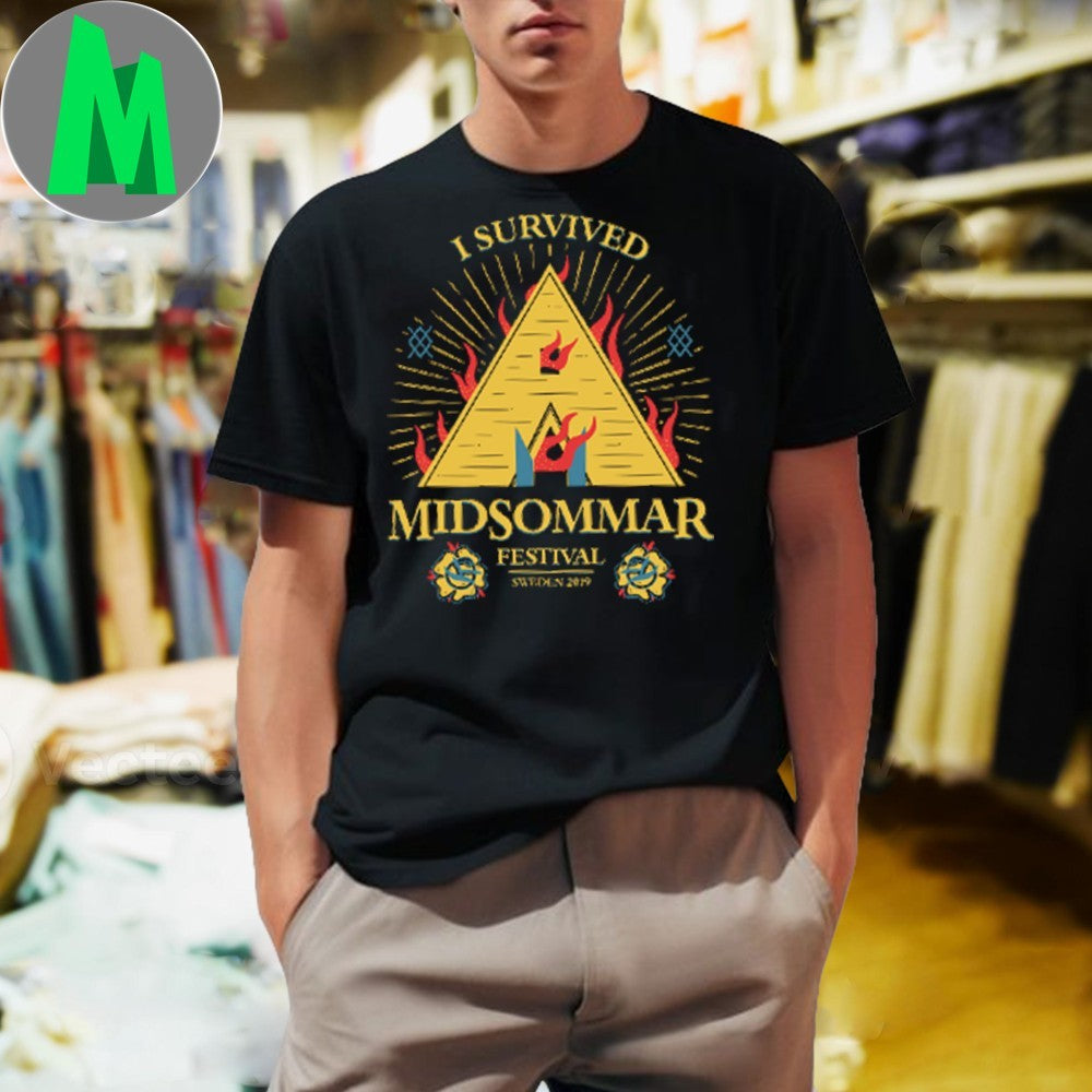 Design I Survived Midsommar Festival 2019 Horror - Adult & Kids T-Shirts, Sweatshirts & Hoodies apparel design preview 1