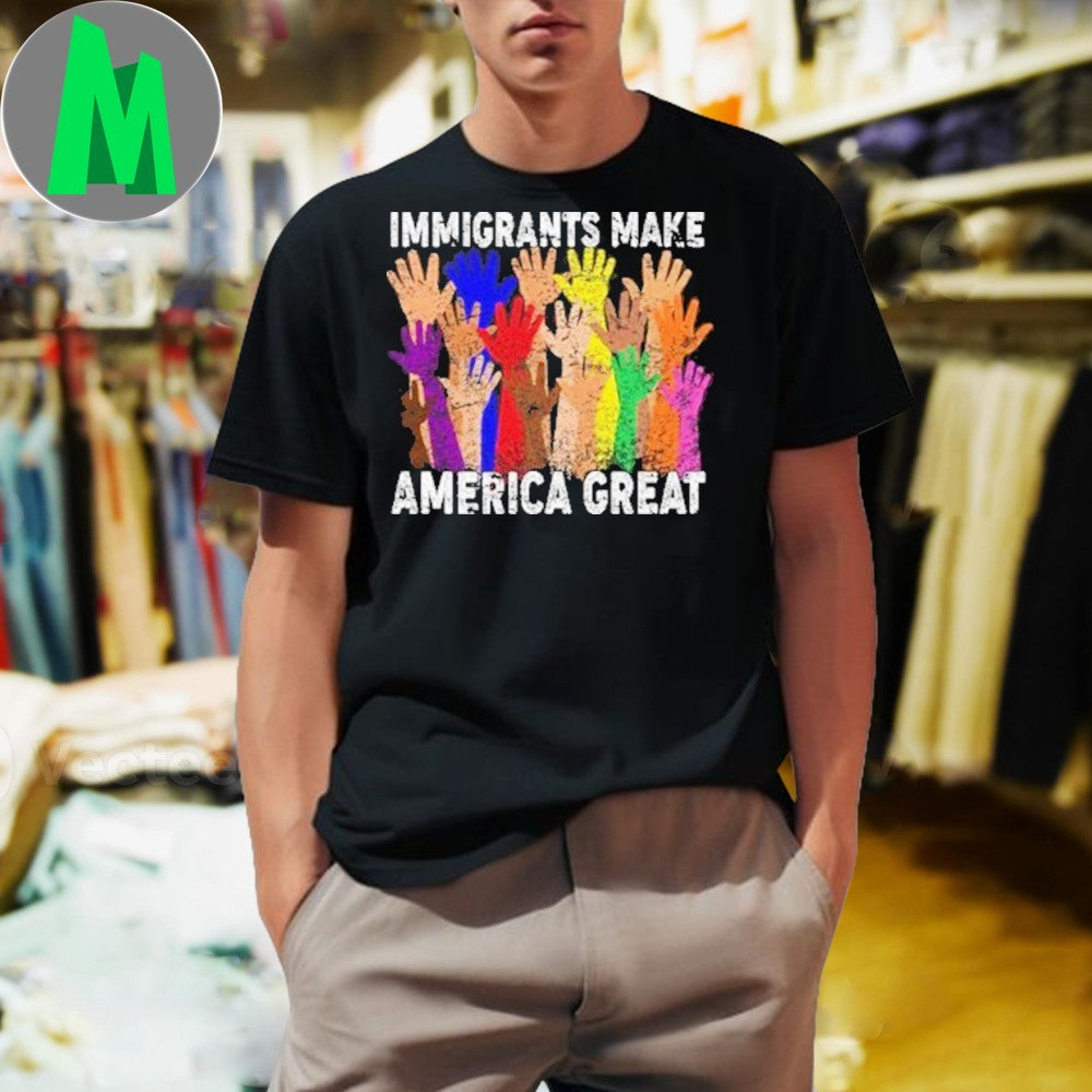 Design Immigrants Make America Great - Adult & Kids T-Shirts, Sweatshirts & Hoodies apparel design preview 1
