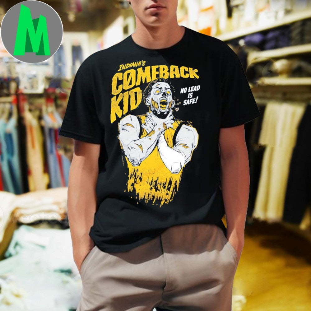 Design Indiana's Comeback Kid No Lead Is Safe Sports - Adult & Kids T-Shirts, Sweatshirts & Hoodies apparel design preview 1
