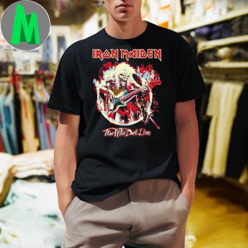Design Iron Maiden Skeleton Playing Electric Guitar - Adult & Kids T-Shirts, Sweatshirts & Hoodies apparel design preview 1