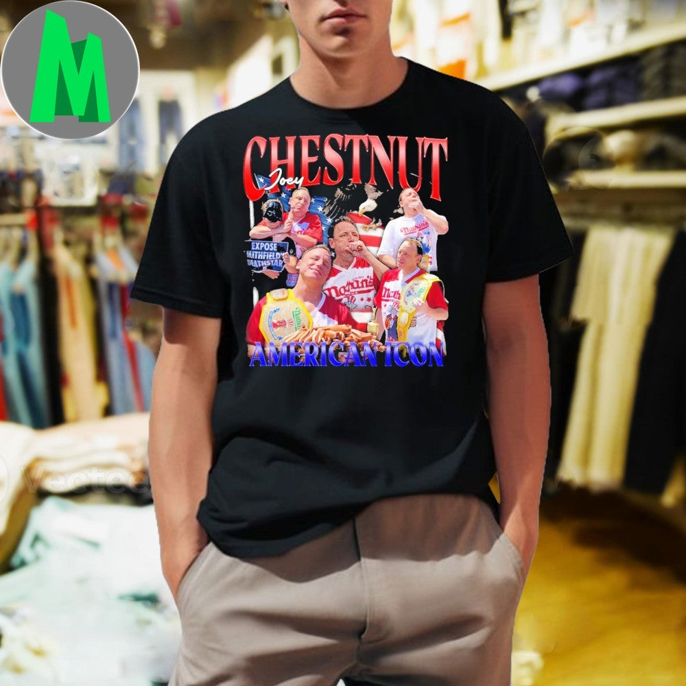 Design Joey Chestnut America Icon - Adult & Kids T-Shirts, Sweatshirts & Hoodies apparel design preview 1