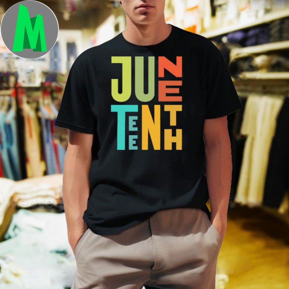 Design Juneteenth Block Letter Celebration - Adult & Kids T-Shirts, Sweatshirts & Hoodies apparel design preview 1