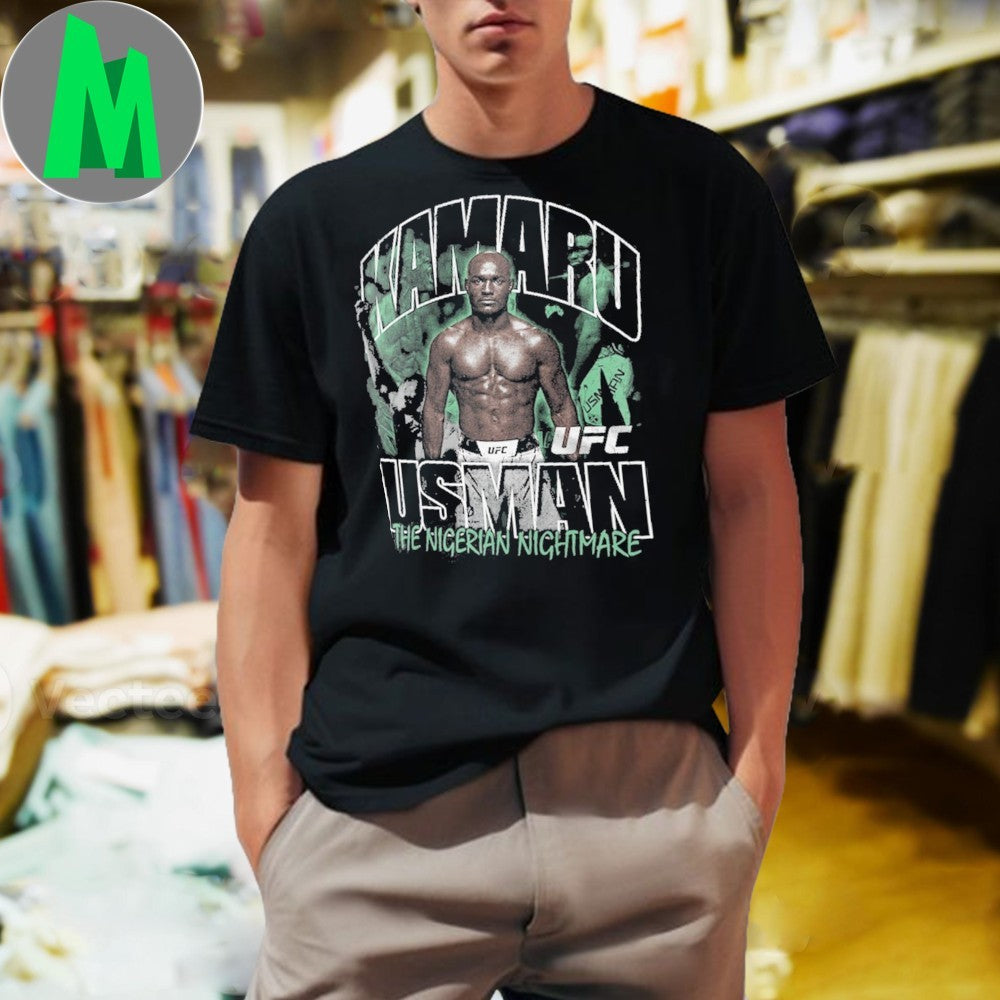 Design Kamaru Usman The Nigerian Nightmare UFC - Adult & Kids T-Shirts, Sweatshirts & Hoodies apparel design preview 1