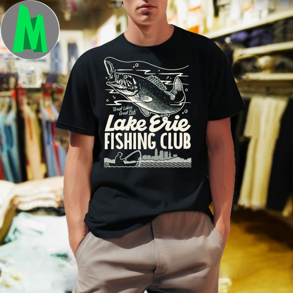 Design Lake Erie Fishing Club Bass Fish - Adult & Kids T-Shirts, Sweatshirts & Hoodies apparel design preview 1