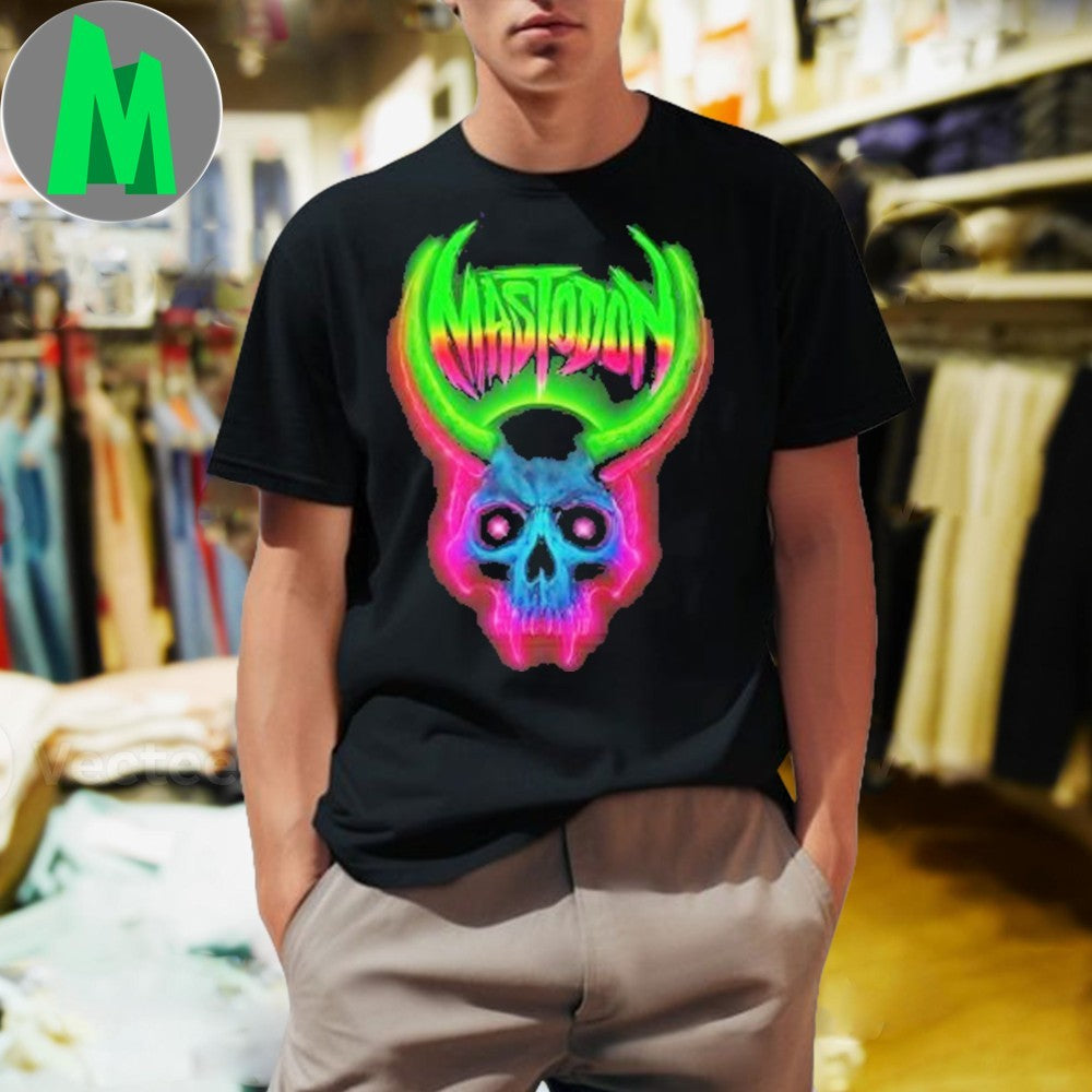 Design Mastodon Artist Series Neon Skull - Adult & Kids T-Shirts, Sweatshirts & Hoodies apparel design preview 1