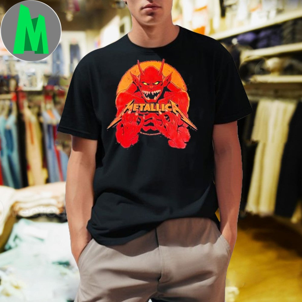 Design Metallica Fire Demon Exclusive M72 World Tour - Adult & Kids T-Shirts, Sweatshirts & Hoodies apparel design preview 1