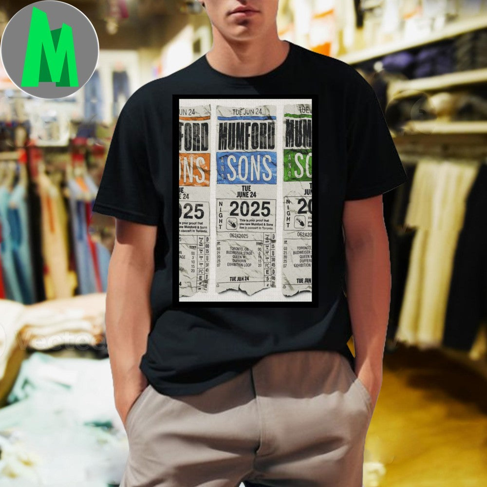 Design Mumford Sons June 24, 2025 Budweiser Stage - Adult & Kids T-Shirts, Sweatshirts & Hoodies apparel design preview 1