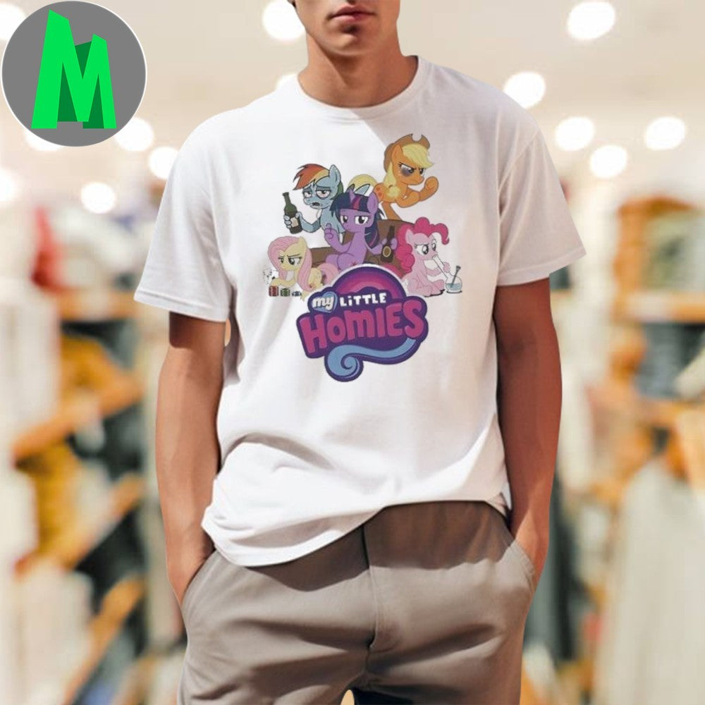 Design My Little Homies Edgy Cartoon Pony Graphic - Adult & Kids T-Shirts, Sweatshirts & Hoodies apparel design preview 1