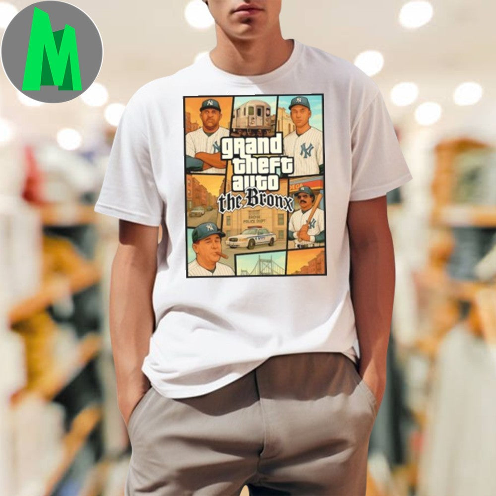 Design NY Yankees Grand Theft Auto The Bronx Graphic - Adult & Kids T-Shirts, Sweatshirts & Hoodies apparel design preview 1