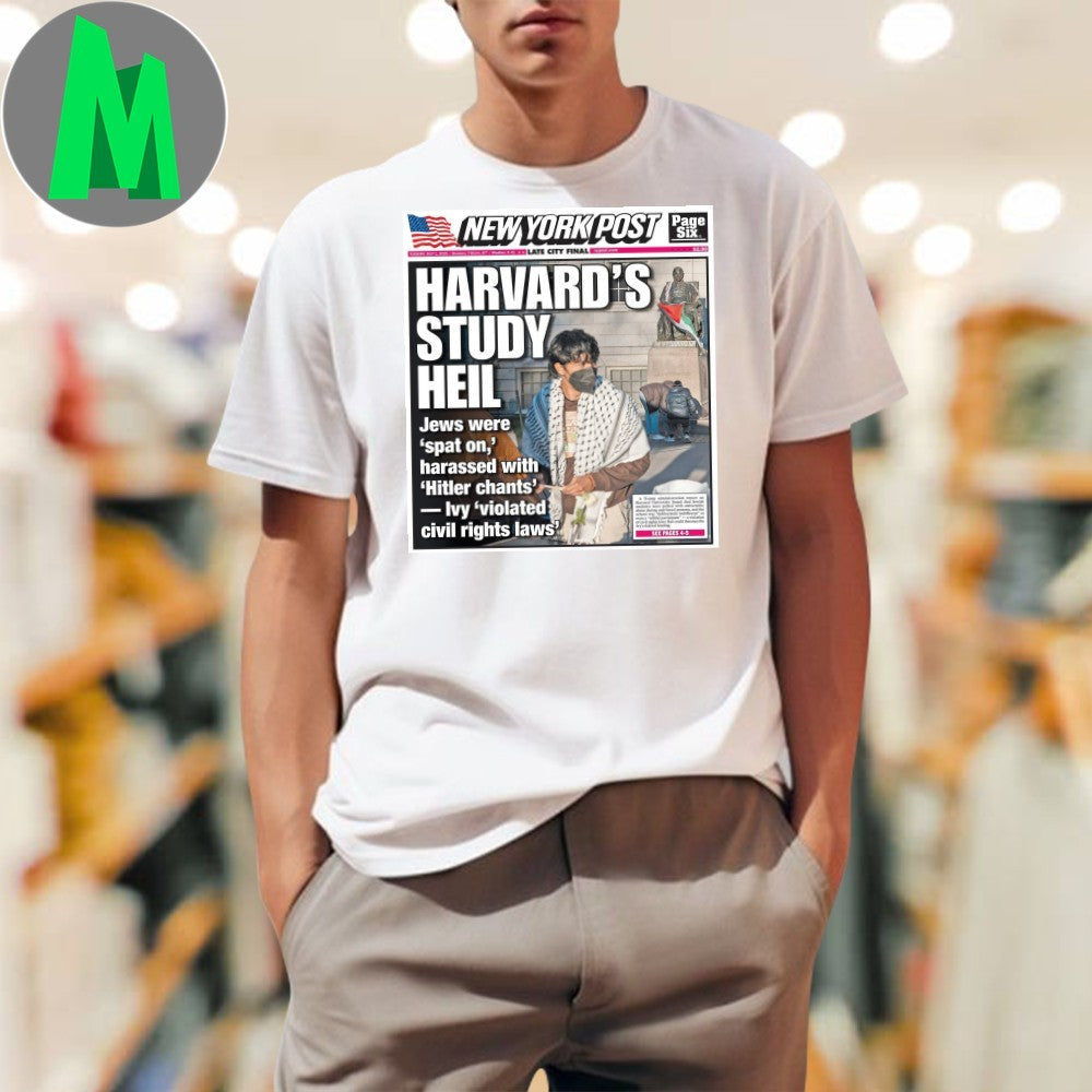 Design New York Post Harvard's Study Heil Headline - Adult & Kids T-Shirts, Sweatshirts & Hoodies apparel design preview 1