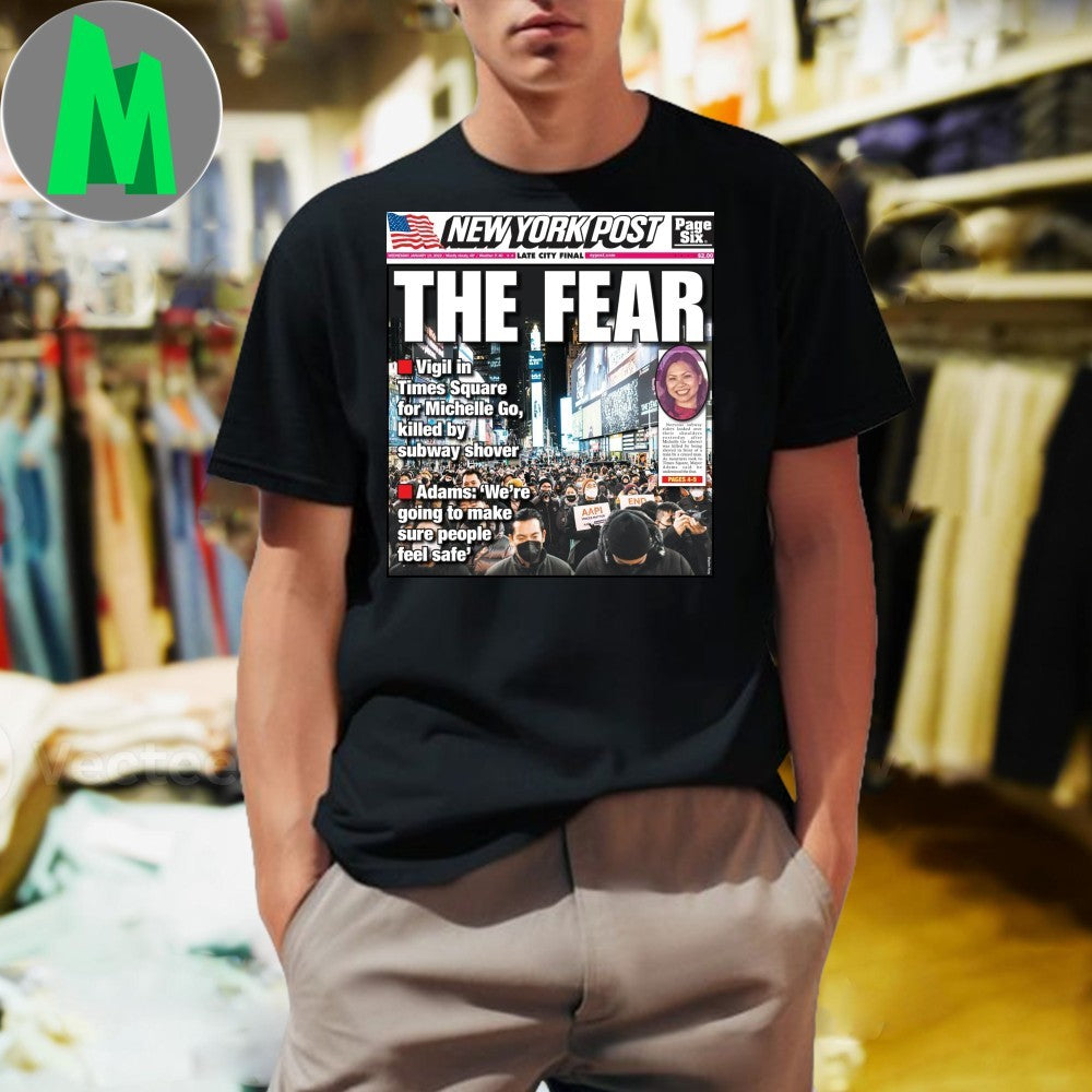 Design New York Post The Fear Newspaper Cover - Adult & Kids T-Shirts, Sweatshirts & Hoodies apparel design preview 1