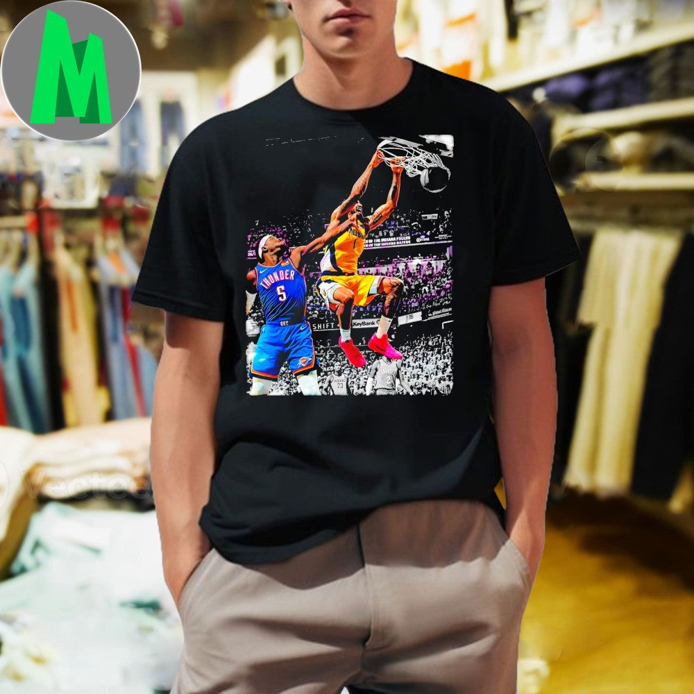 Design Obi Toppin Jr Powerful Dunk Basketball - Adult & Kids T-Shirts, Sweatshirts & Hoodies apparel design preview 1