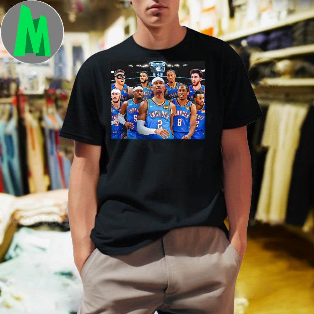 Design Oklahoma City Thunder Team Champions 2025 NBA - Adult & Kids T-Shirts, Sweatshirts & Hoodies apparel design preview 1