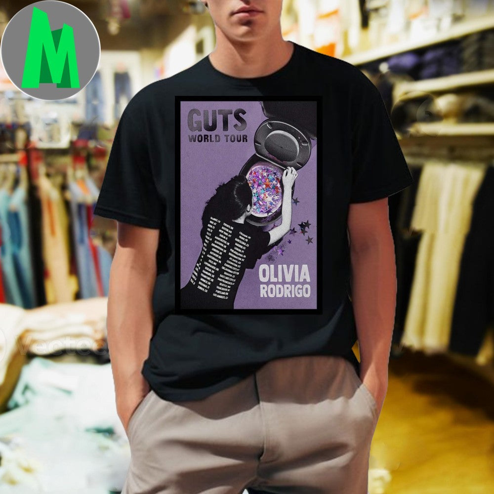 Design Olivia Rodrigo GUTS World Tour 2025 Poster - Adult & Kids T-Shirts, Sweatshirts & Hoodies apparel design preview 1