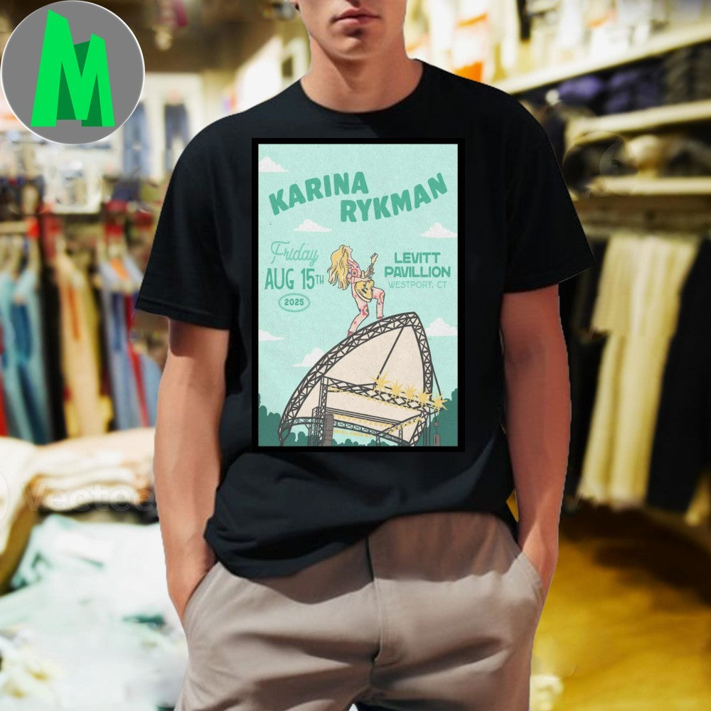 Design Poster 08-15-2025 Westport, CT Karina Rykman - Adult & Kids T-Shirts, Sweatshirts & Hoodies apparel design preview 1