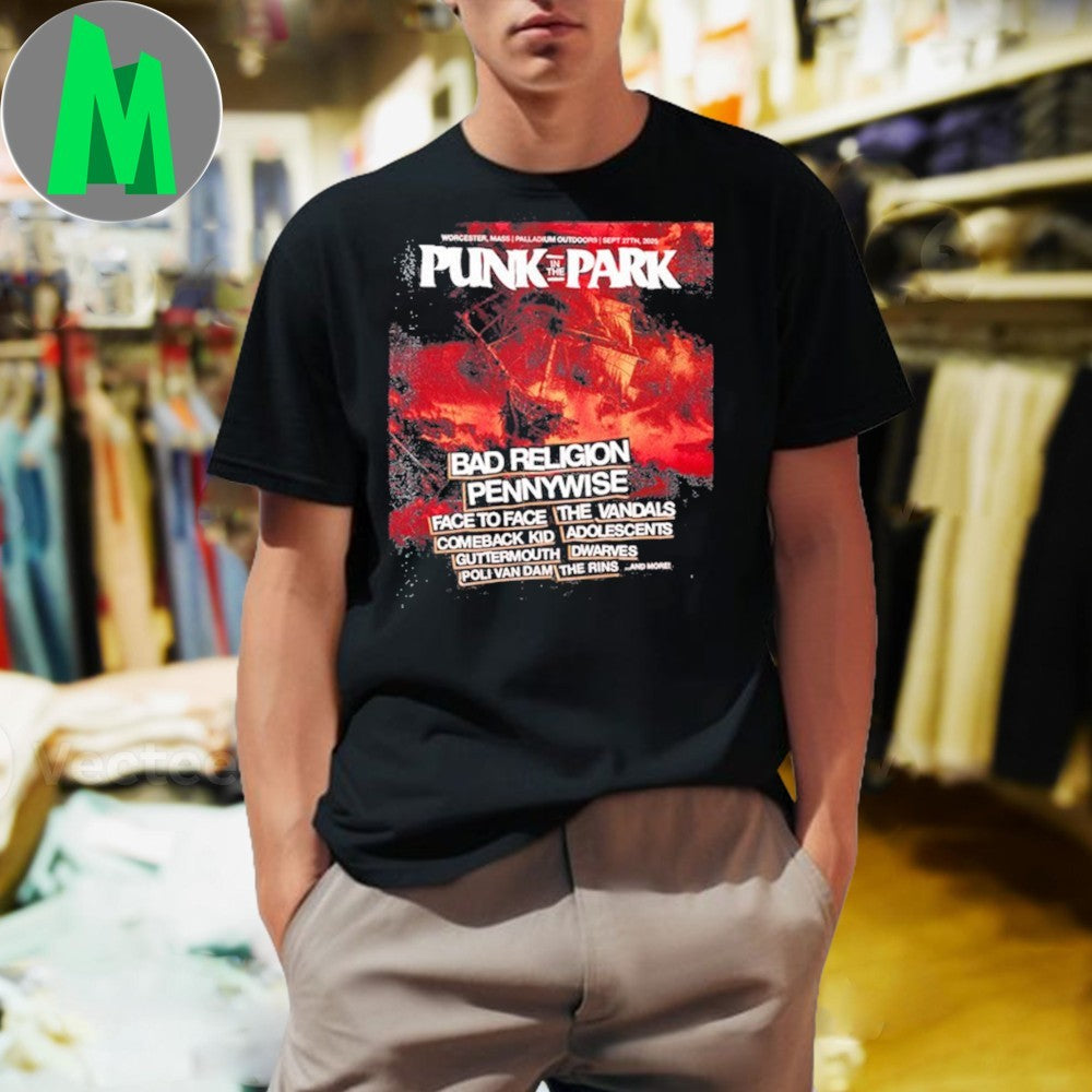 Design Punk In The Park Worcester MA Sept 27th 2025 - Adult & Kids T-Shirts, Sweatshirts & Hoodies apparel design preview 1
