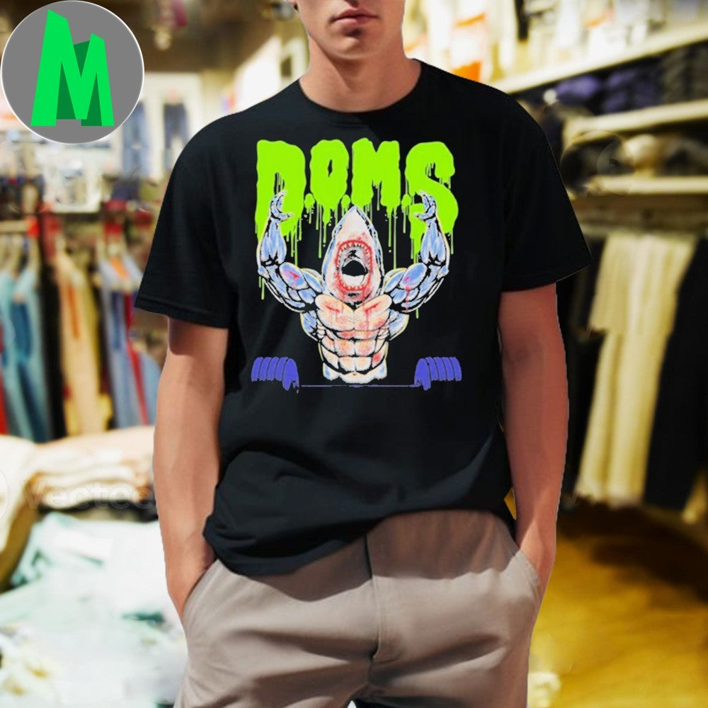 Design Raskol Apparel DOMS Muscle Shark Weightlifting - Adult & Kids T-Shirts, Sweatshirts & Hoodies apparel design preview 1