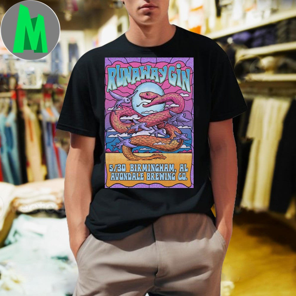 Design Runaway Gin Birmingham AL 2025 May 30 Concert - Adult & Kids T-Shirts, Sweatshirts & Hoodies apparel design preview 1