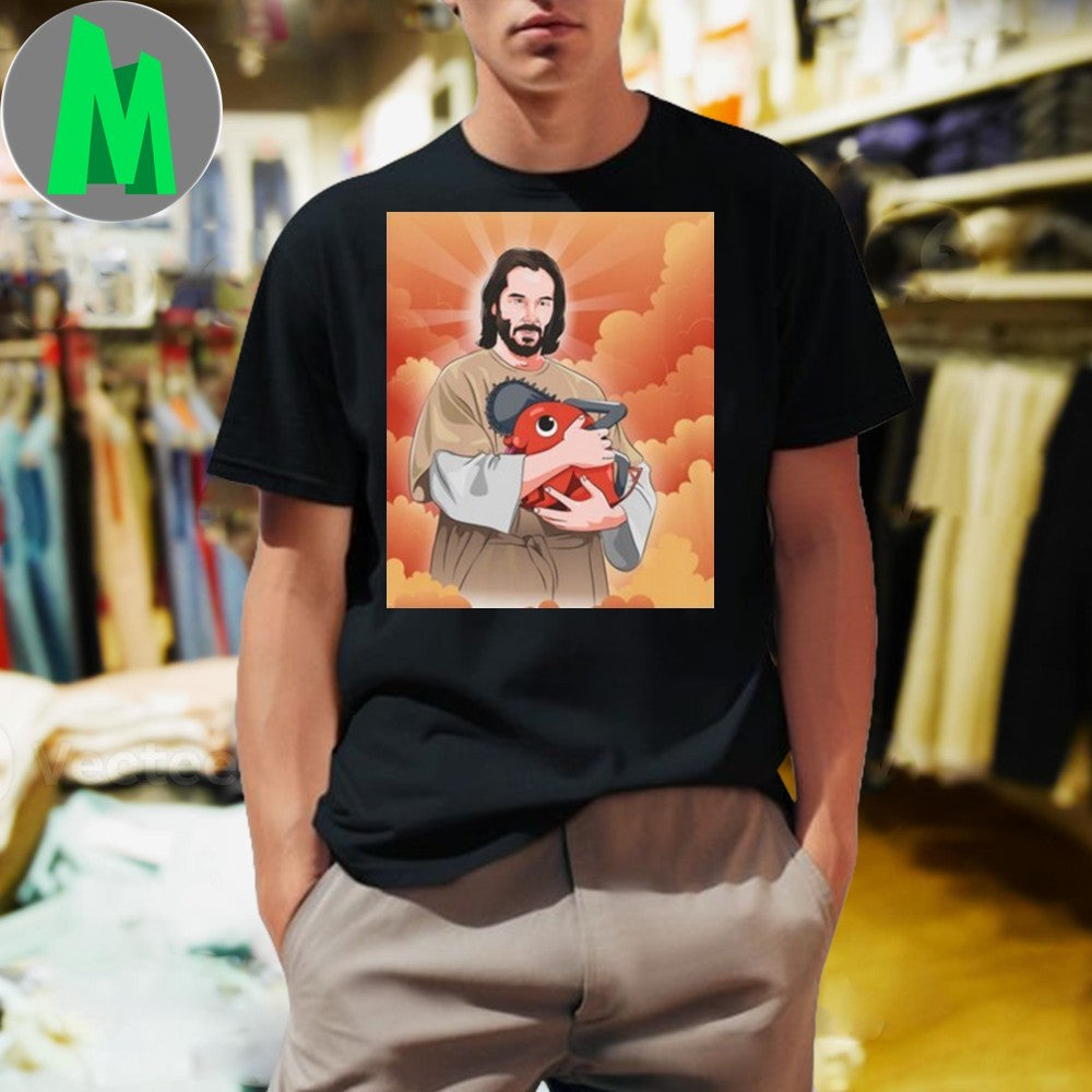 Design Ryan Colt Levy Wearing Keanu And Pochita Saint - Adult & Kids T-Shirts, Sweatshirts & Hoodies apparel design preview 1