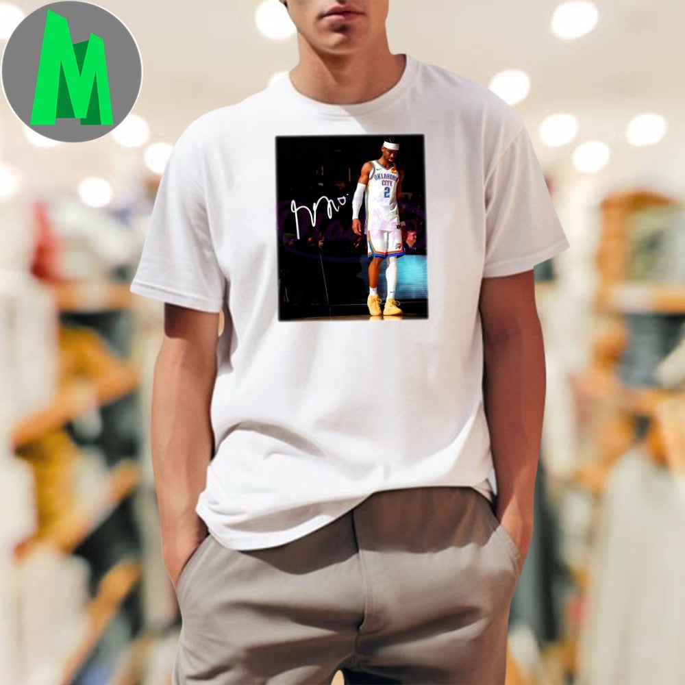 Design Shai Gilgeous-Alexander OKC Thunder Walking - Adult & Kids T-Shirts, Sweatshirts & Hoodies apparel design preview 1