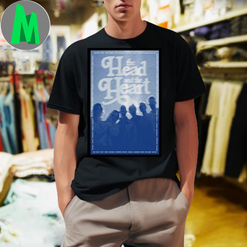 Design The Head And Heart 2025 Tour Blue Concert - Adult & Kids T-Shirts, Sweatshirts & Hoodies apparel design preview 1