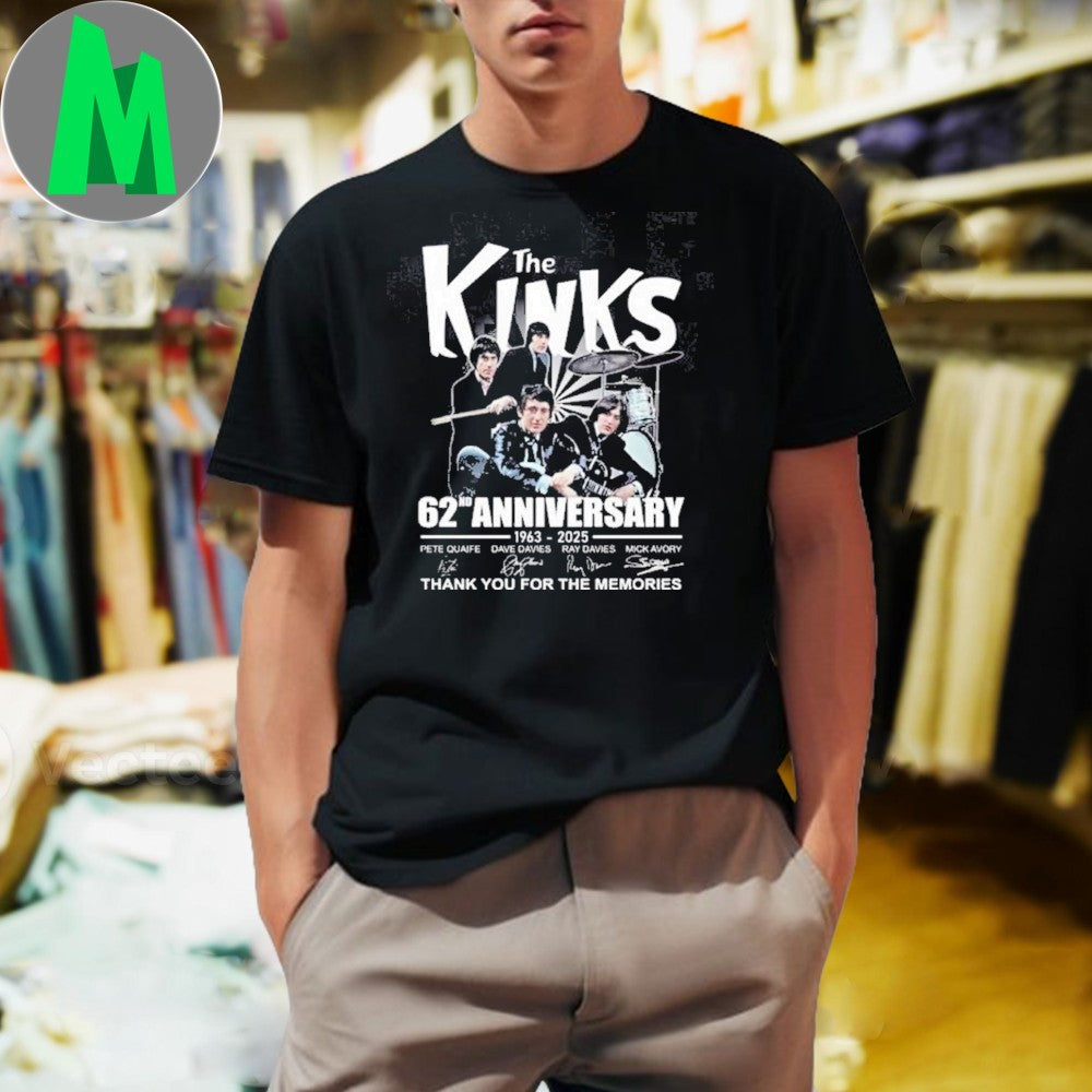 Design The Kinks 62nd Anniversary 1963-2025 - Adult & Kids T-Shirts, Sweatshirts & Hoodies apparel design preview 1