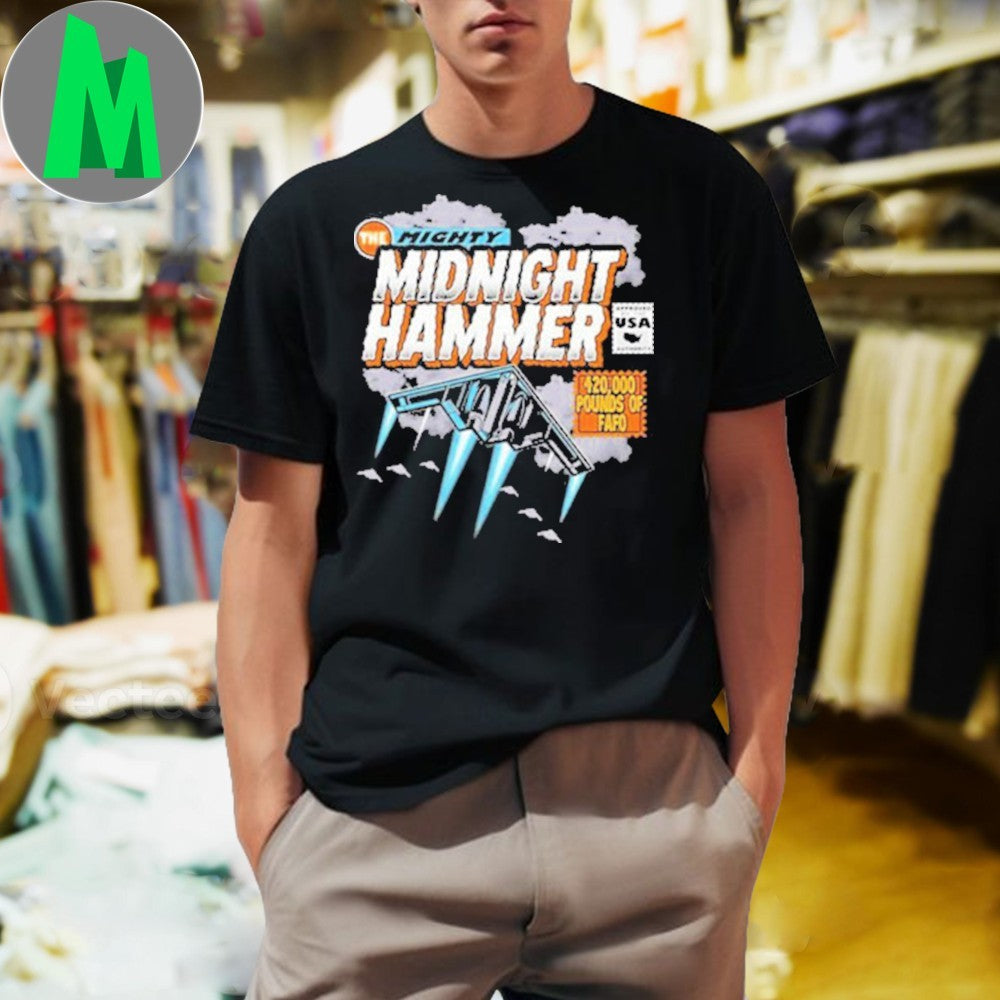 Design The Mighty Midnight Hammer B-2 Bomber FAFO - Adult & Kids T-Shirts, Sweatshirts & Hoodies apparel design preview 1