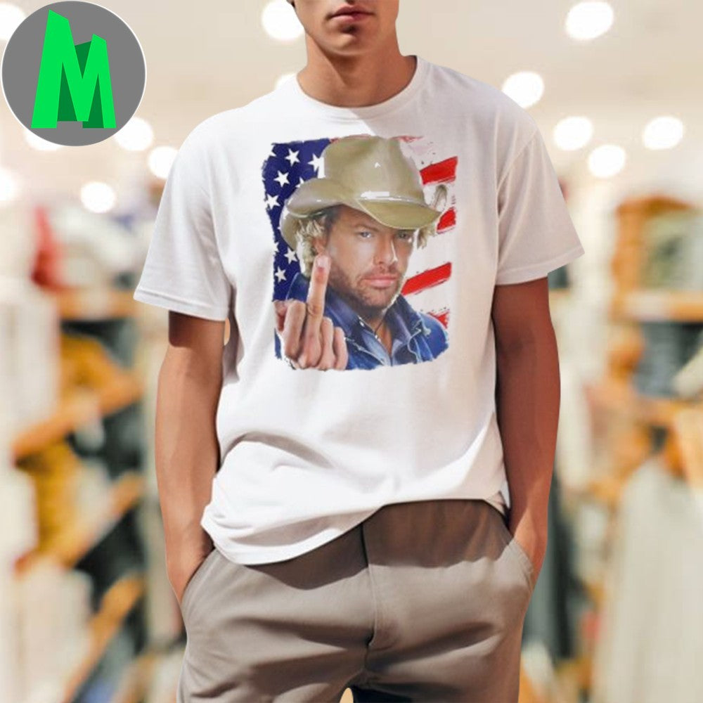 Design Toby Keith 4th of July American Flag Middle - Adult & Kids T-Shirts, Sweatshirts & Hoodies apparel design preview 1