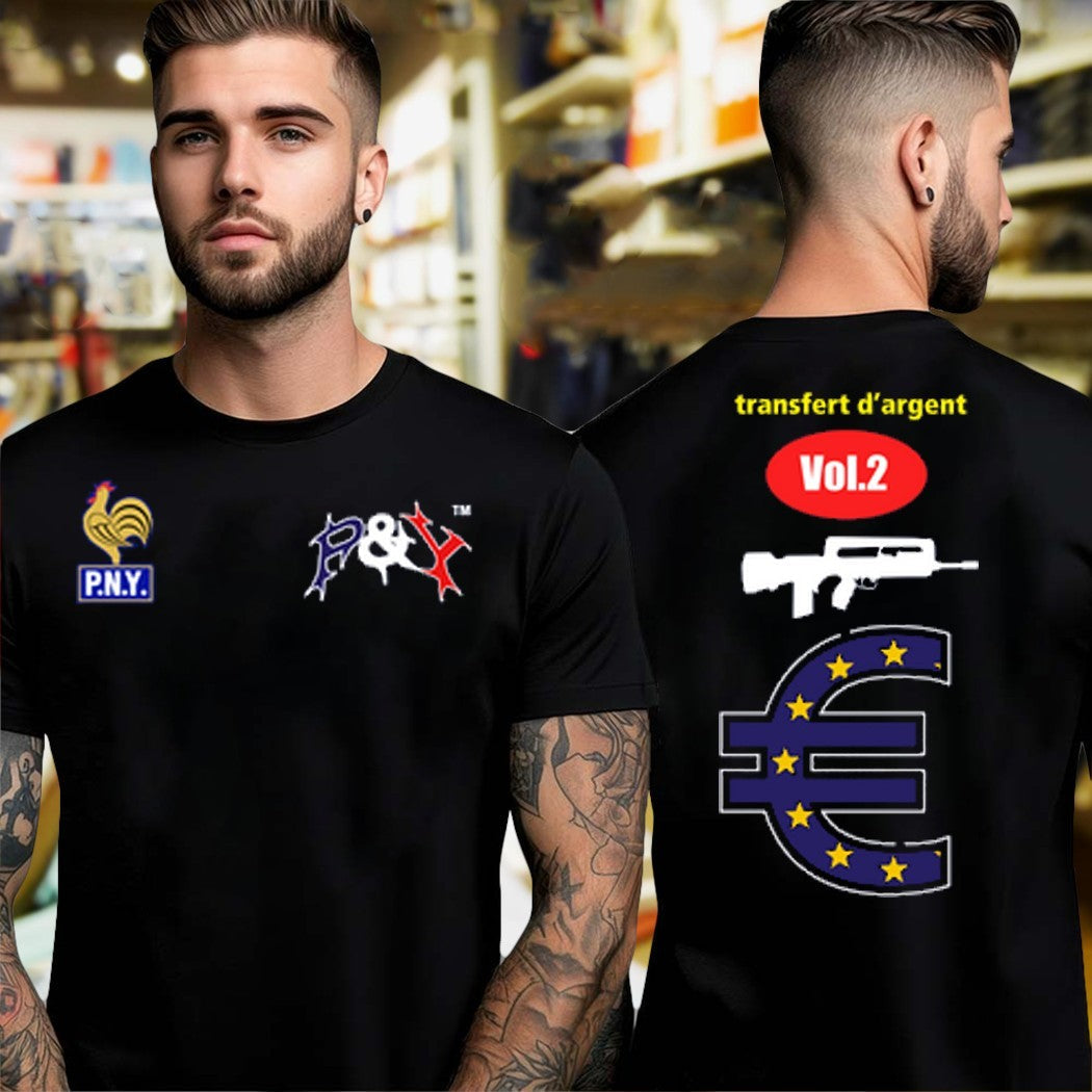 Design Transfert d'Argent Euro Rifle French Political - Adult & Kids T-Shirts, Sweatshirts & Hoodies apparel design preview 1