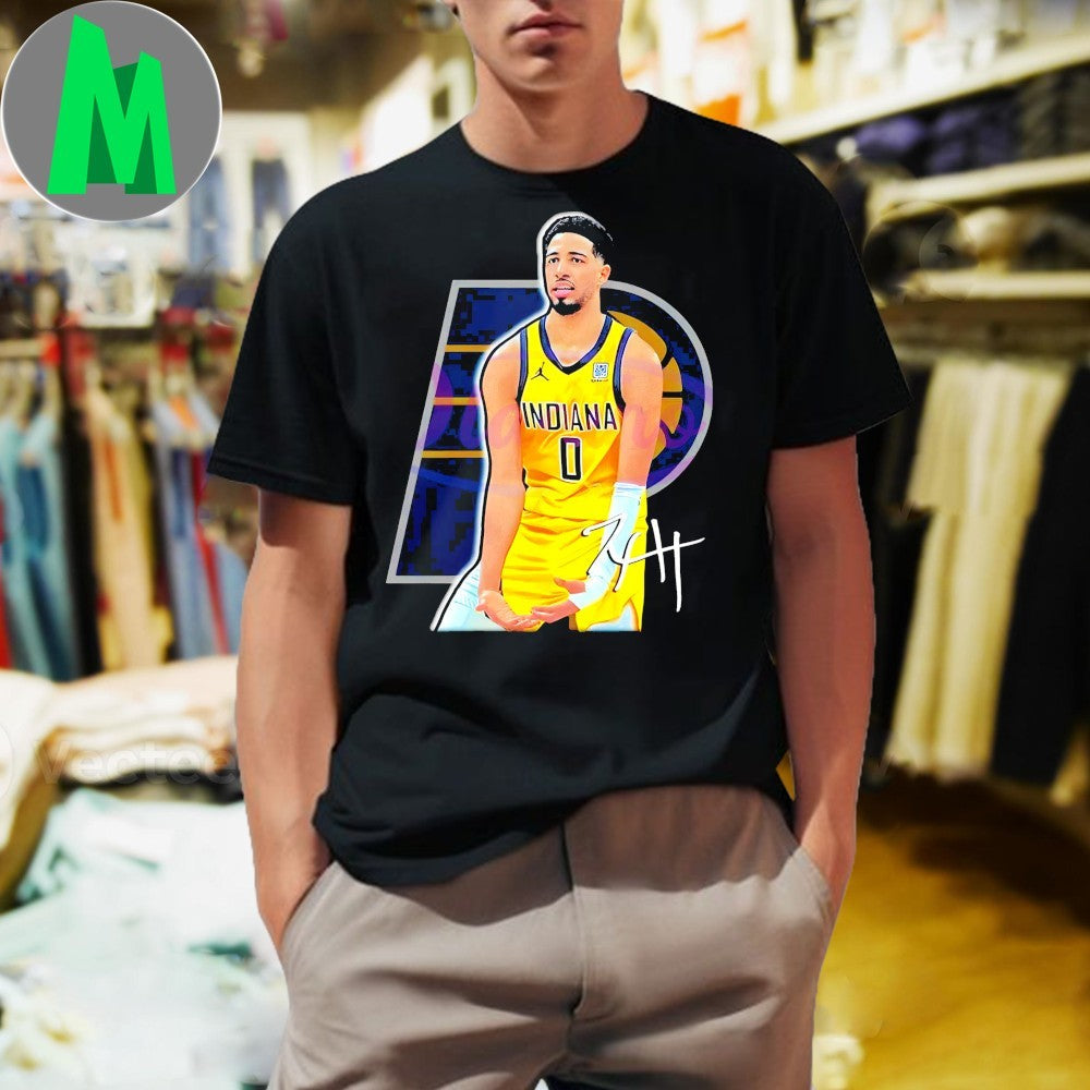 Design Tyrese Haliburton Indiana Pacers Signature - Adult & Kids T-Shirts, Sweatshirts & Hoodies apparel design preview 1