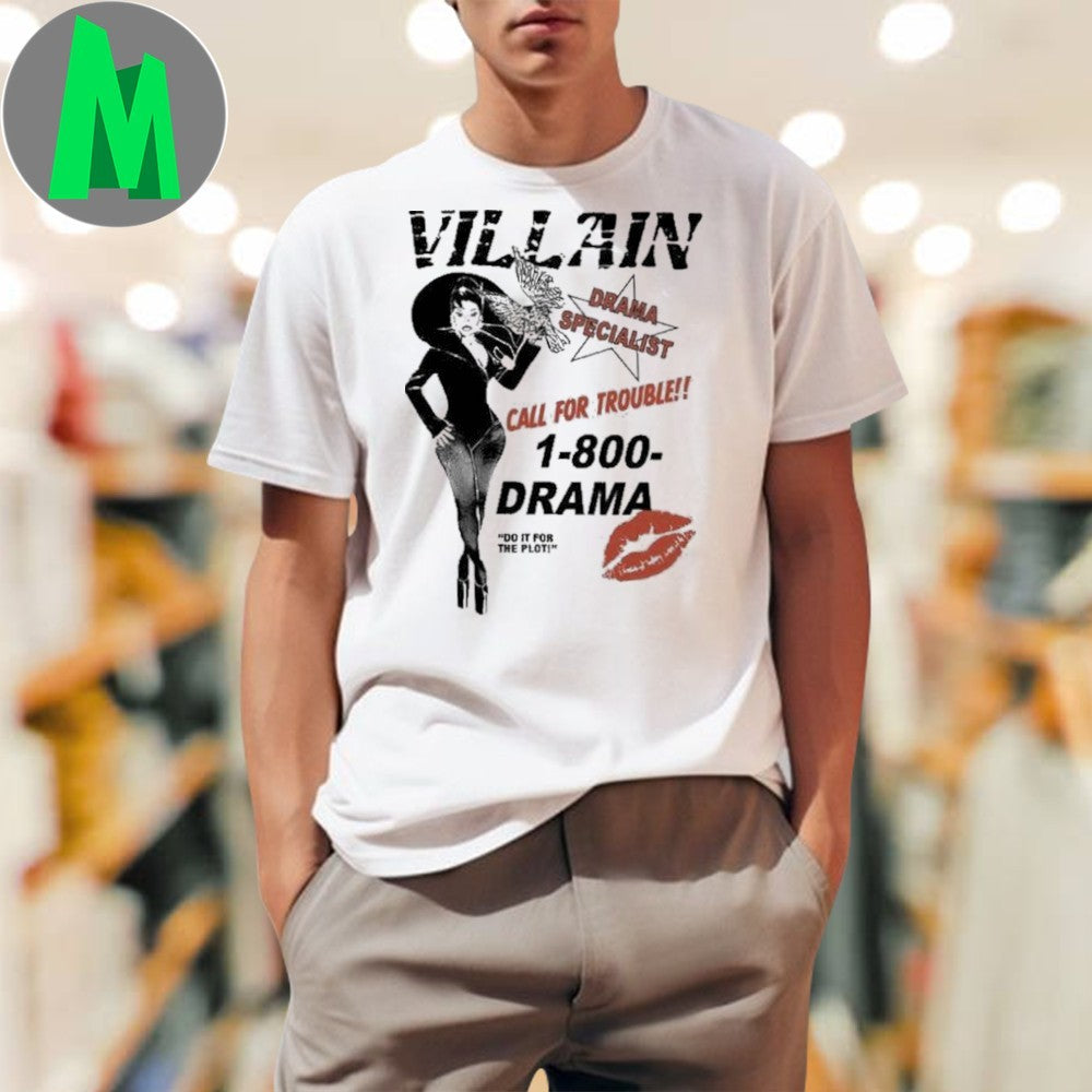 Design Villain Drama Specialist 1-800-DRAMA Graphic - Adult & Kids T-Shirts, Sweatshirts & Hoodies apparel design preview 1