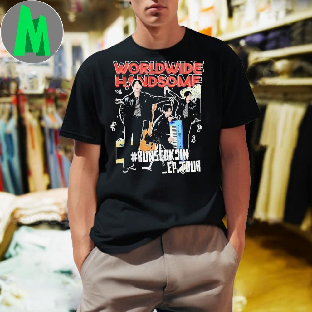 Design Worldwide Handsome Run Seokjin EP Tour 2025 - Adult & Kids T-Shirts, Sweatshirts & Hoodies apparel design preview 1