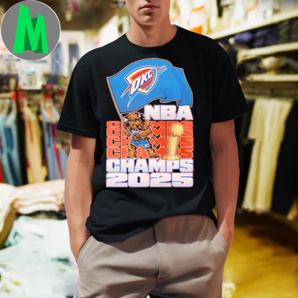 Design Youth OKC Thunder 2025 NBA Champions Rumble - Adult & Kids T-Shirts, Sweatshirts & Hoodies apparel design preview 1