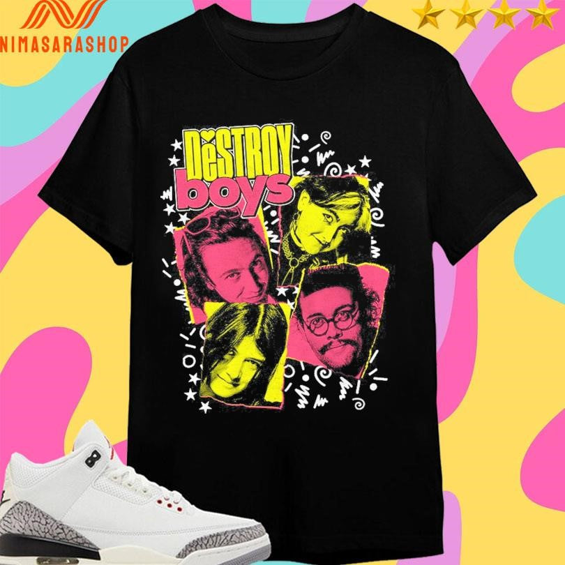 Destroy Boys Tiger Beat Black Tour - Adult & Kids T-Shirts, Sweatshirts & Hoodies apparel design preview 1