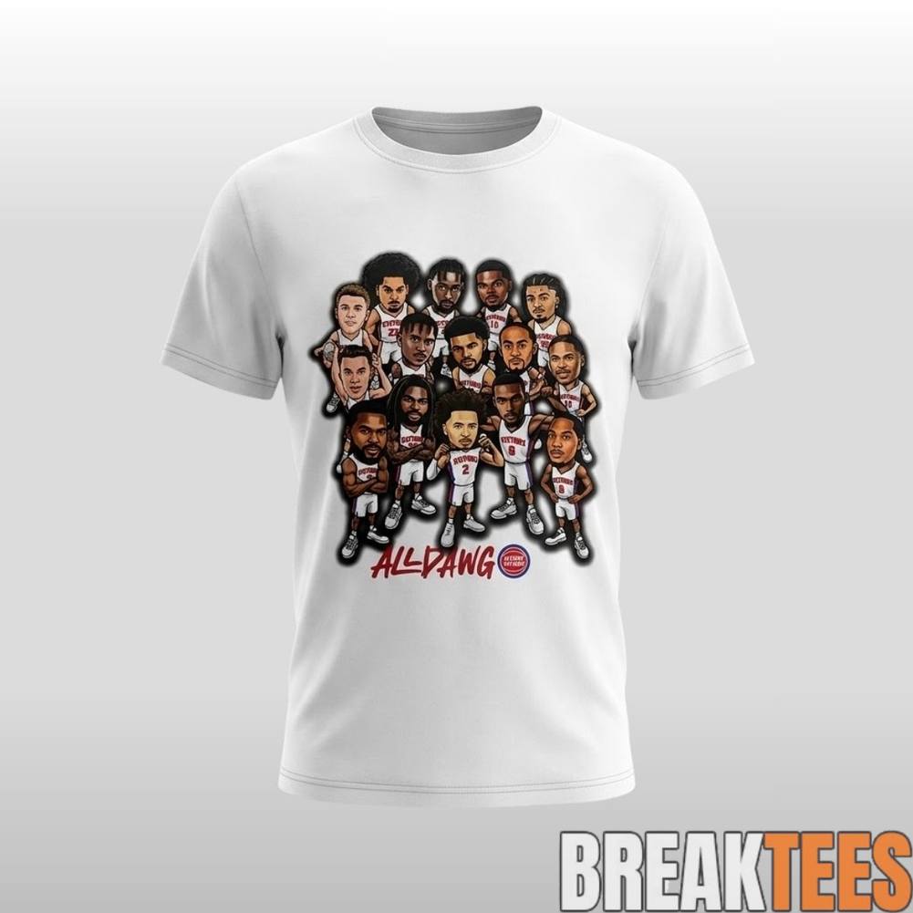 Detroit Pistons 2026 All Dawg - Adult & Kids T-Shirts, Sweatshirts & Hoodies apparel design preview 1