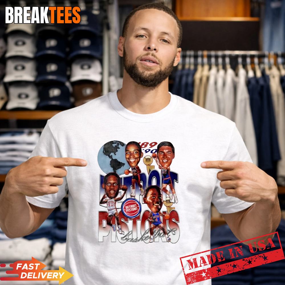Detroit Pistons NBA Champions 1989 1990 retro - Adult & Kids T-Shirts, Sweatshirts & Hoodies apparel design preview 1
