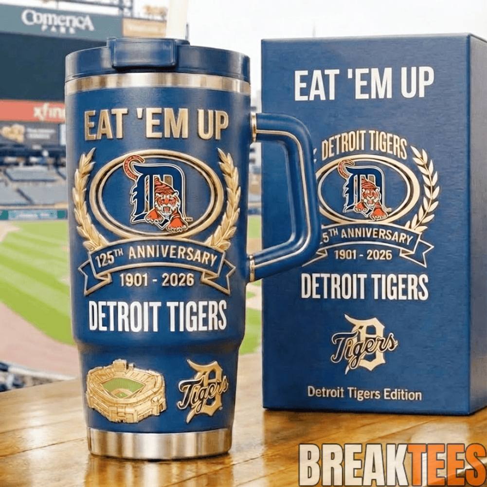 Detroit Tigers 125th Anniversary YETI Tumbler - Adult & Kids T-Shirts, Sweatshirts & Hoodies apparel design preview 1