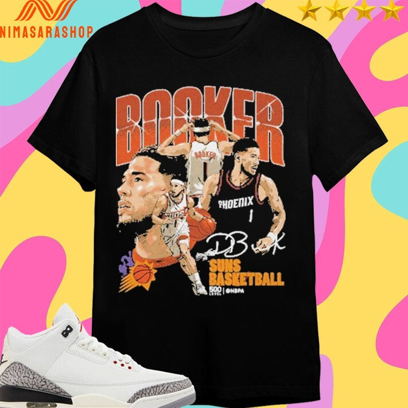 Devin Booker Phoenix Suns Basketball Collage - Adult & Kids T-Shirts, Sweatshirts & Hoodies apparel design preview 1
